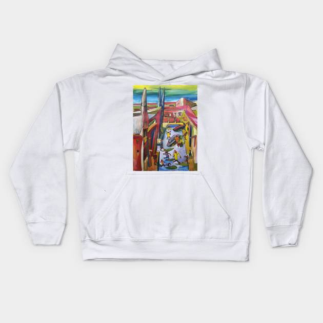 small town 5 Kids Hoodie by diegomanuel